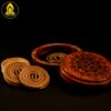 Khay xông gỗ hương khoanh hình tròn